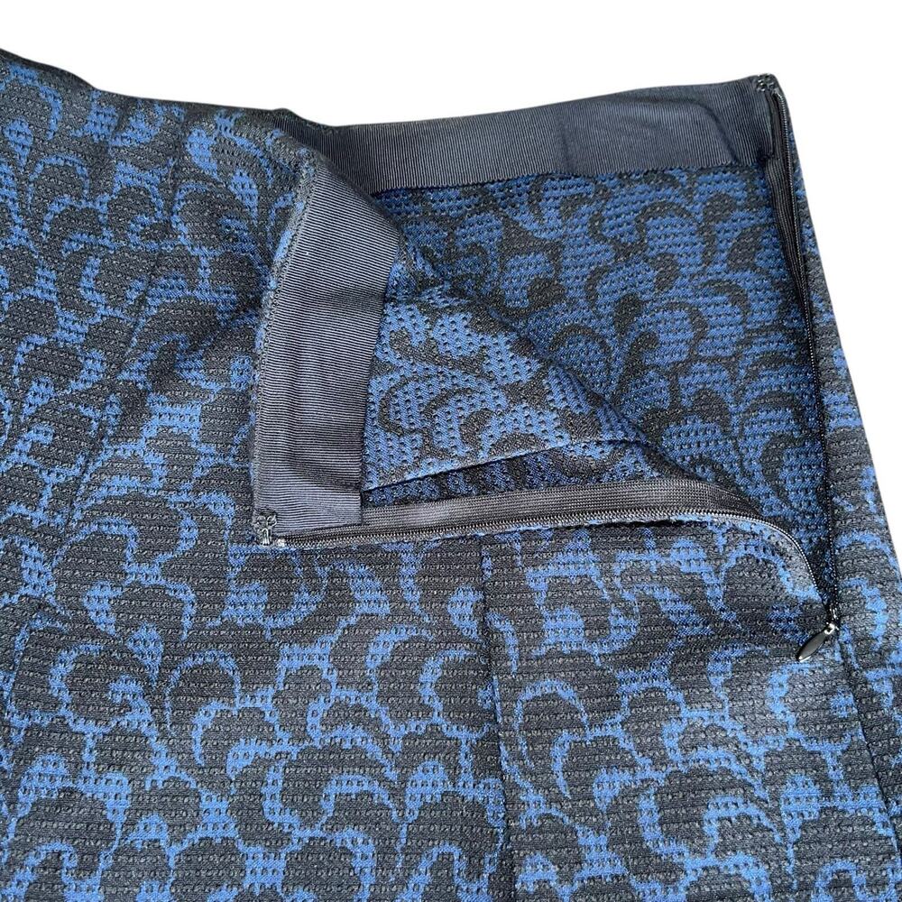 LOFT A-Line Skirt Jacquard Knee Length Pleated - Picture 4 of 7